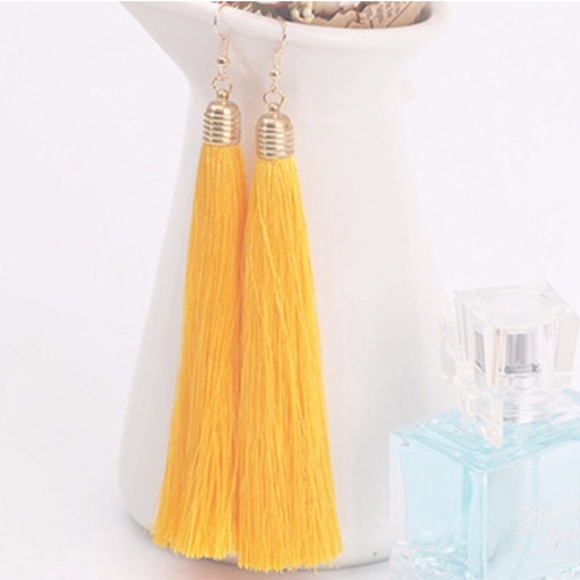 Marigold Tassel Earrings - Picture 2 of 2